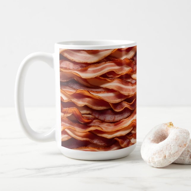 Krispig bacon  kaffemugg (Med munk)
