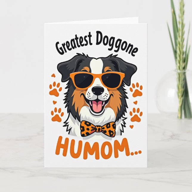 Krispig Hund Glad Dag-kort Kort (Framsida)