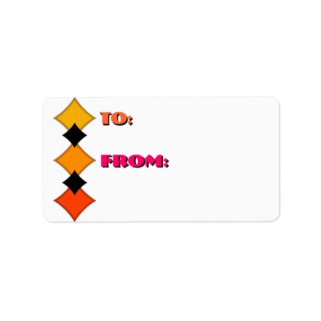 Krispy Clean Basket Weave (to-from Märkres) Adressetikett (Framsidan)