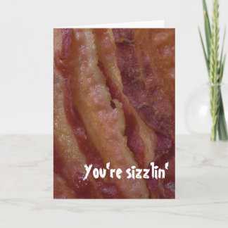 Krispy Fried Bacon Valentine Day Card Helgkort