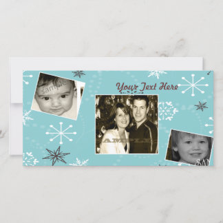 Krispy Snowfall, 3 foton Julkort