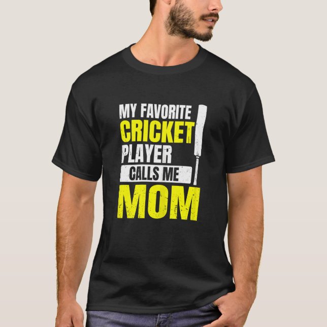 Krisraketcitat för Mamma i en cricket P T Shirt (Framsida)