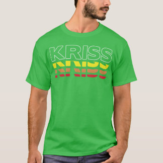 Kriss Förnamn Rolig Vintage Solnedgång Kriss retro T Shirt