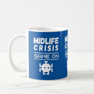 Krisspel mitt i livet - lustigt medellivskris kaffemugg