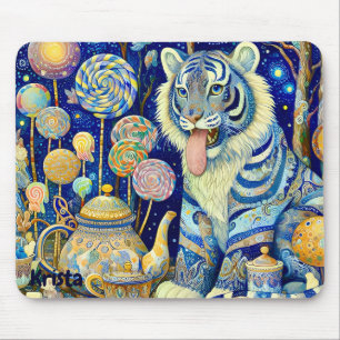 KRISTA ~ Paisley Tiger ~ tea party ~ Mousepad Musmatta