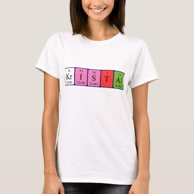Kristal periodisk skjorta bord namn t-shirt (Framsida)
