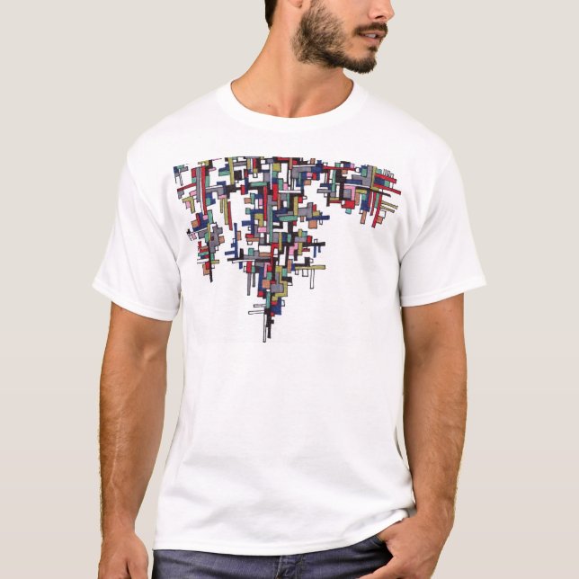 Kristall för Fractal för Cyberpopabstrakt Tröja (Framsida)