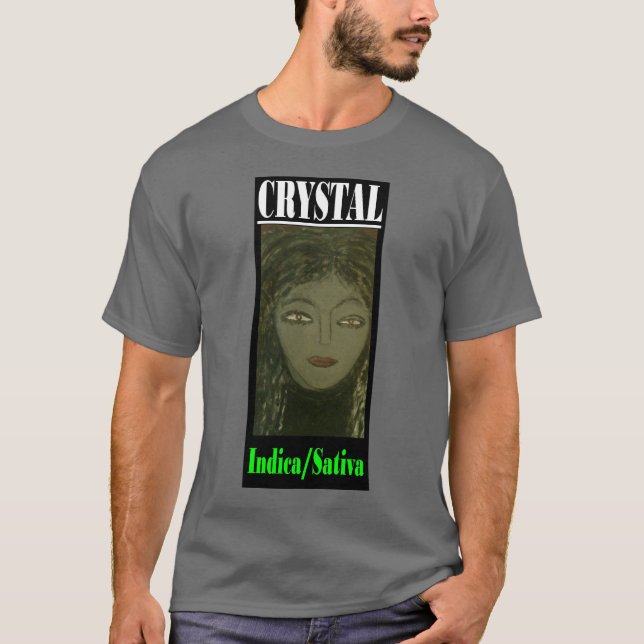 KRISTALL INDICA SATIVA T-SHIRT (Framsida)