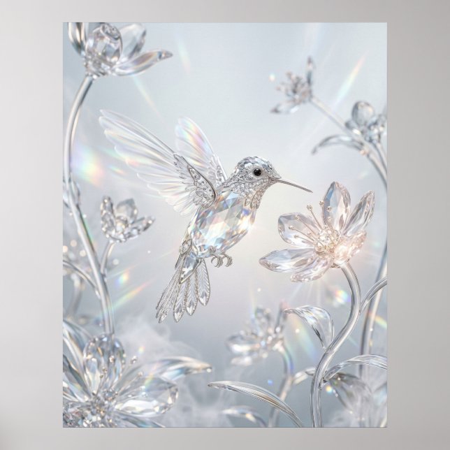 Kristall Kolibri Flora Poster (Framsidan)