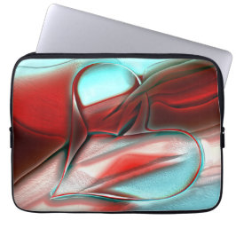 Kristall linjer i hjärtat över sandberget struktur laptop fodral