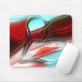 Kristall linjer i hjärtat över sandberget struktur musmatta