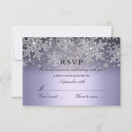 Kristall Snöflinga Lila Vinter RSVP OSA Kort