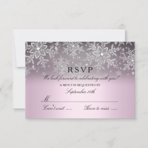 Kristall snöflinga Rosa Vinter RSVP OSA Kort