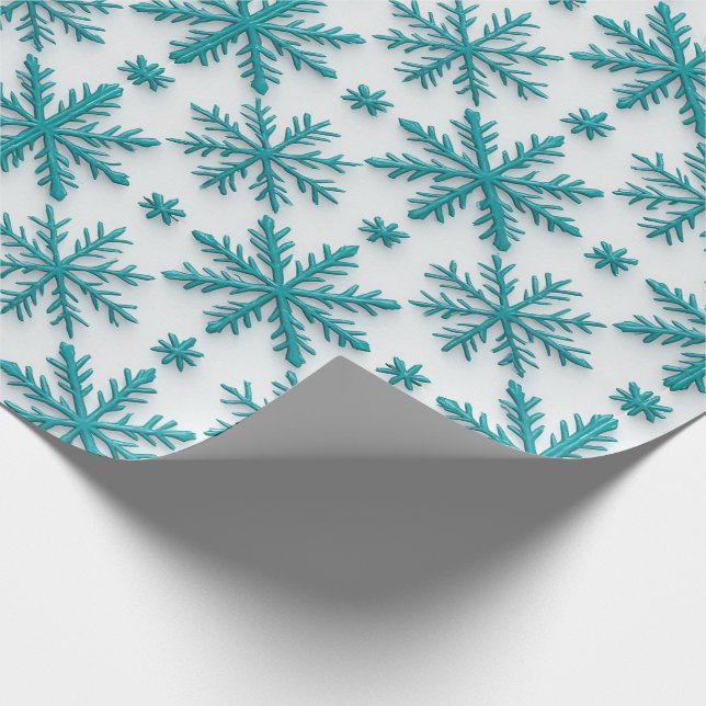 ❄ Kristall snöflinga Vinter Upprepa Kakel ❄ Presentpapper (Hörn)