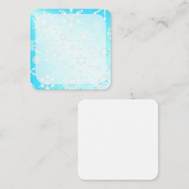 Kristall Snöflingor Mönster Anteckningskort (Fram/baksida)