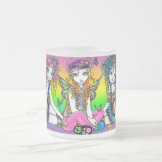 "Kristall som är solig, vänner för Buttercup" Frostad Glasmugg