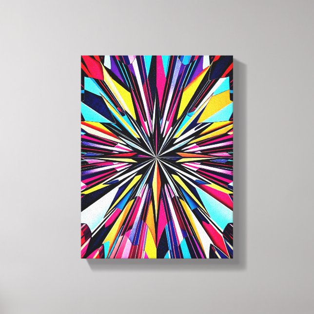 Kristall Stern Illustration Canvastryck (Framsida)