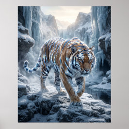 Kristall Tiger Frusen Gryning Poster