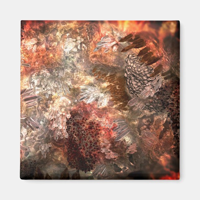 Kristallager med rustik nyans magnet (Framsidan)