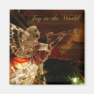 Kristallängeln Joy till världen Magnet