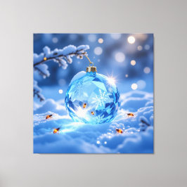 „Kristallapfel im Glühwürmchenwinter“ Canvastryck