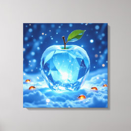 „Kristallapfel im Glühwürmchenwinter“ Canvastryck