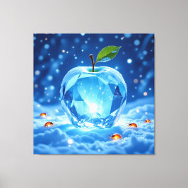 „Kristallapfel im Glühwürmchenwinter“ Canvastryck