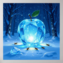 „Kristallapfel im Glühwürmchenwinter“