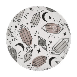 Kristallar, Måne, stjärnor, överlappande design.