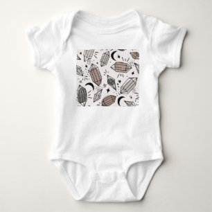 Kristallar, Måne, stjärnor, överlappande design. T Shirt