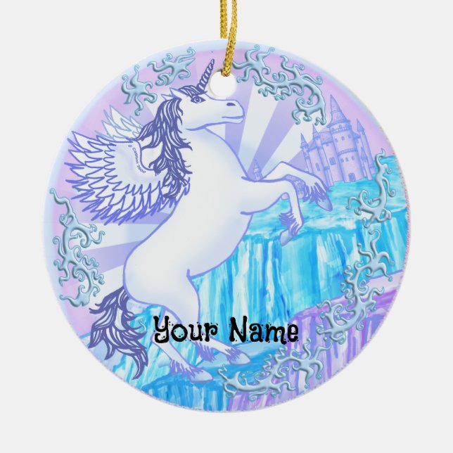 Kristallberg Pegasus Julgransprydnad Keramik (Framsidan)