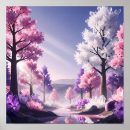 Kristallblommornas skog av drömljus poster