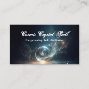 Kristallboll Energiläkning Reiki Meditation Svart Visitkort