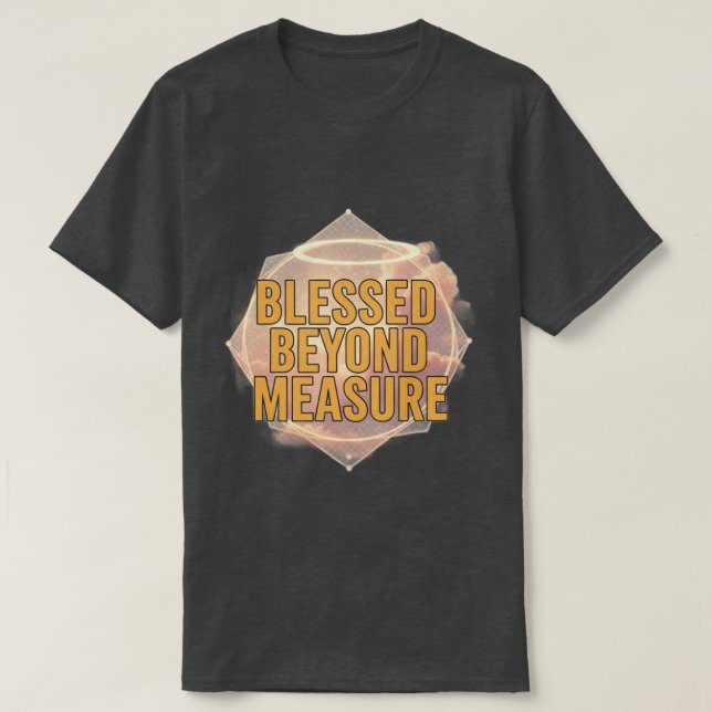 Kristallen T-Shirt för Män - Välsignad Utöver Mått (Design framsida)