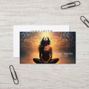 Kristallenergihälare Chakra Andlig Meditation Visitkort