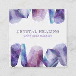 * Kristaller för universum för Gemstone för Fyrkantigt Visitkort