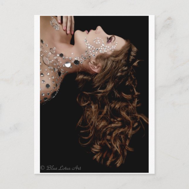 Kristaller och hår vykort (Framsida)