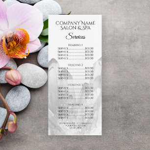 Kristaller Spa Salong Service Meny