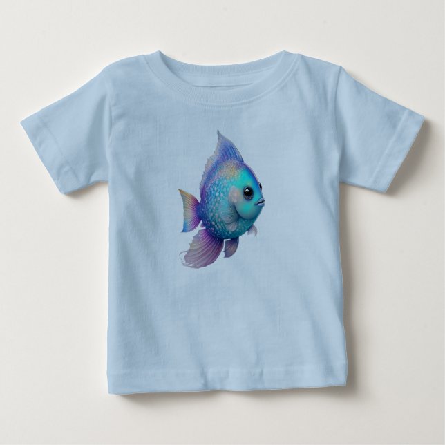 Kristallfärgade fiskar  t shirt (Framsida)