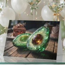 Kristallin Avocado Glad årsdag Foto