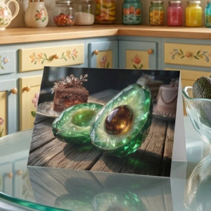 Kristallin Avokado Födelsedags Kort Sött Avokado