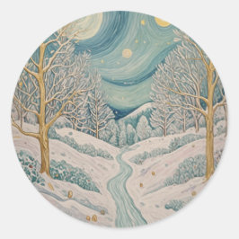 Kristalliserad Bäck Runt Klistermärke