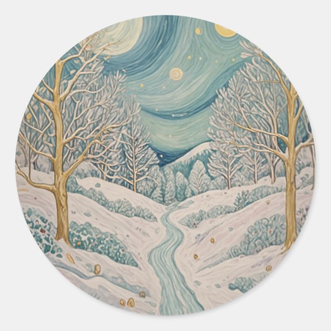 Kristalliserad Bäck Runt Klistermärke (Framsida)