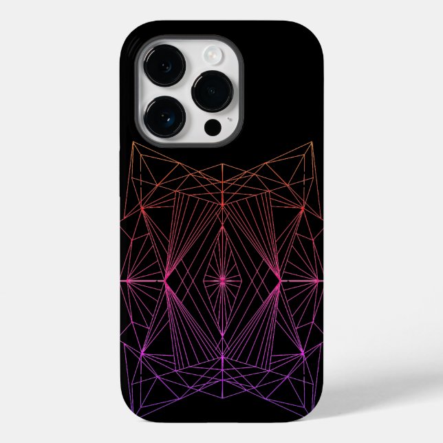 Kristallisk geometri, hållbar iphone case (Baksida)