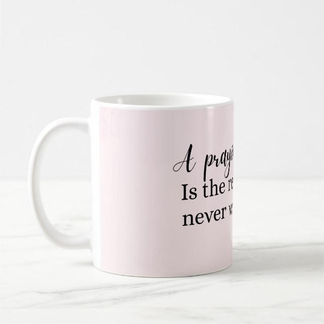 Kristallisk mors dagsgåva tro mor citat kaffemugg (Vänster)