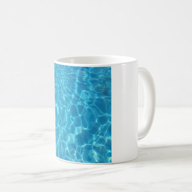 Kristallklart blå poolvatten kaffemugg (Framsida höger)