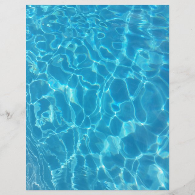 Kristallklart blå poolvatten reklamblad (Framsidan)