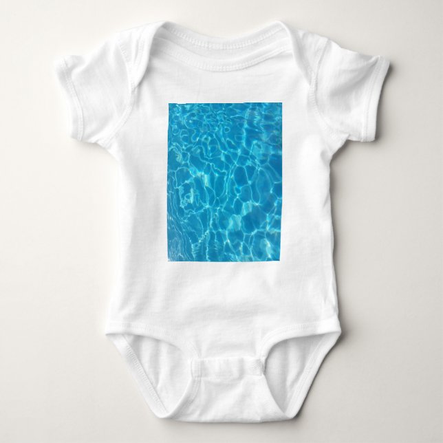 Kristallklart blå poolvatten t shirt (Framsida)