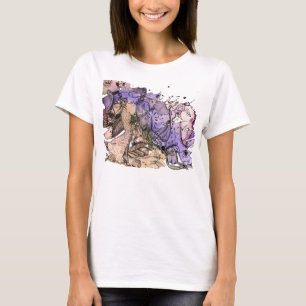 Kristallklart vara besvärad av en det t-shirt