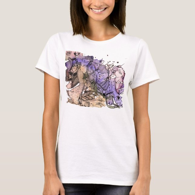 Kristallklart vara besvärad av en det t-shirt (Framsida)